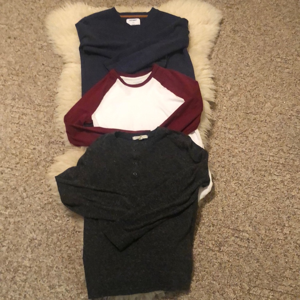 Old Navy, Amazon Essentials and Threads 4 Thought boys long sleeve shirts